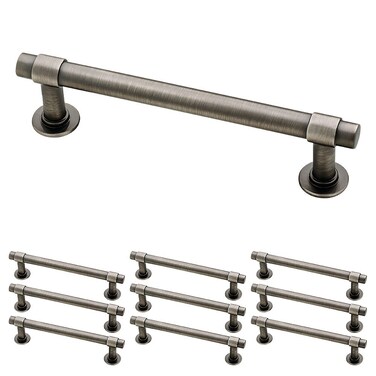 Franklin Brass Francisco 10Pack Cabinet Handles 4 Hole to Hole Heirloom Silver Kitchen Cabinet Pulls Drawer Handles Cabinet Hardware Dresser Drawer Pulls P29617K904B