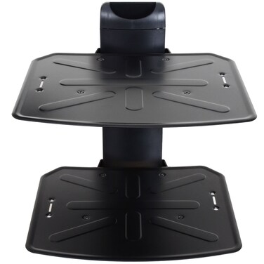 VideoSecu 2 Shelf DVD DVR VCR Wall Mount Bracket Component Shelf for DVD Player DDS Receiver Video Audio Cable Box MDVD04B WP6