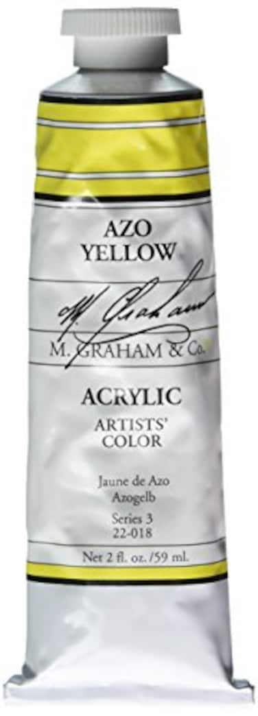 M Graham 2Ounce Tube Acrylic Paint Azo Yellow