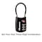 Master Lock Black Set Your Own Combination TSA Approved Luggage Lock Travel Lock for Backpacks Suitcases or Zippers 4688D