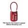 Master Lock 4688D Set Your Own Combination TSA Approved Luggage Lock 1 Pack Red