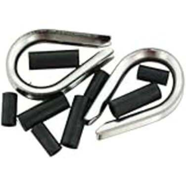 Scotty 1157 Thimble Kit SS 2 Thimbles  4 Contector Sleeves
