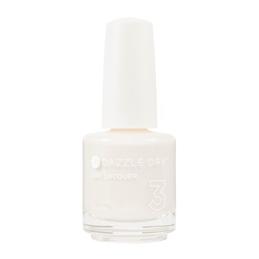 Dazzle Dry Nail Lacquer Step 3  At First Blush  A pale subtle offwhite Full coverage cream 05 fl oz