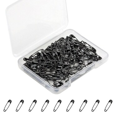 Black Safety PinsSmall Safety Pins for Clothes19mm075 Inch Metal Mini Saftey Pin Bulk for Art Crafting Sewing Jewelry Making 120PcsBox