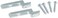 SlideCo 121996 Sliding screen Door keeper diecast adjustment slots screws included 2 Pack