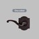 Baldwin Madrina Half Dummy Door Left Handed Lever NonTurning Door Handle for Closet French Door in Venetian Bronze