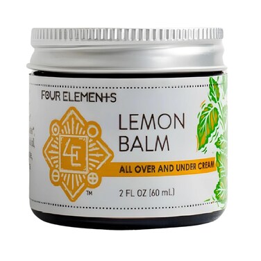 Four Elements 4E Lemon Balm All Over and Under Moisturizing Cream Certified Organic Herbal Cream 2 OZ