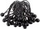 Kotap BB6B Ball Bungee Cord HeavyDuty  Versatile Indoor  Outdoor Tarp TieDown Organize  Secure 6Inch Black 25 Pack