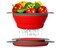 Ultimate Kitchen Strainers Set of 2  Collapsible Silicone Colanders For Easy Storage by Comfify  Use with Pasta  Veggies or as a Fruit or Berry Bowl with Strainer  Irreplaceable for Campers  Red
