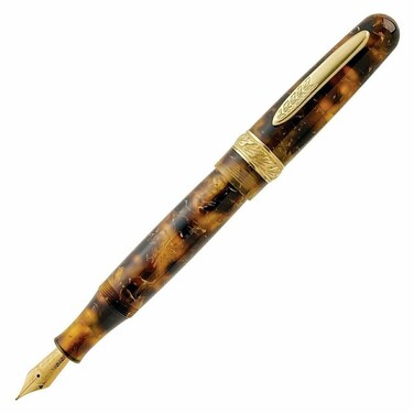 Stipula Etruria Magnifica Fountain Pen MIELE SELVATICO Wild Honey  Stainless Steel Fine Nib