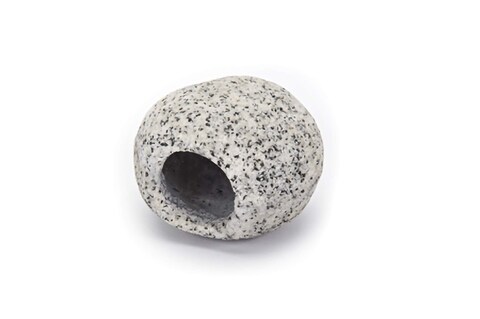 PennPlax DecoReplicas Granite Aquarium Ornament  Hideaway  Realistic Stone Appearance  Safe for Freshwater and Saltwater Tanks  Small Size White RR1071