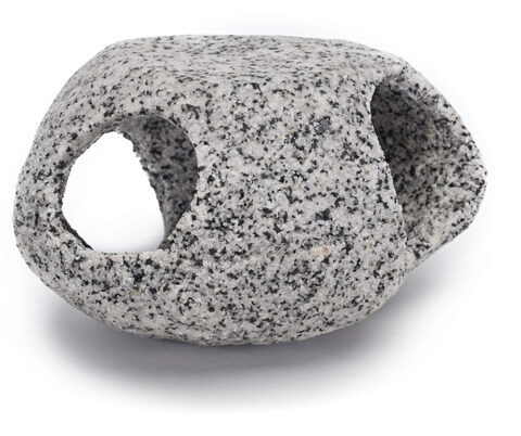 PennPlax DecoReplicas Granite Aquarium Ornament  Hideaway  Realistic Stone Appearance  Safe for Freshwater and Saltwater Tanks  Small Size White RR1071