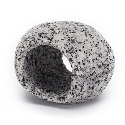 PennPlax DecoReplicas Granite Aquarium Ornament  Hideaway  Realistic Stone Appearance  Safe for Freshwater and Saltwater Tanks  Small Size White RR1071