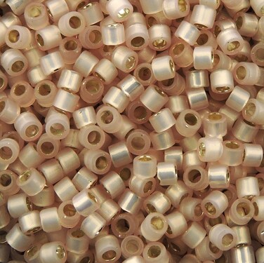 Miyuki Delica Beads Silver Lined Light Pink Alabaster Opal Dyed