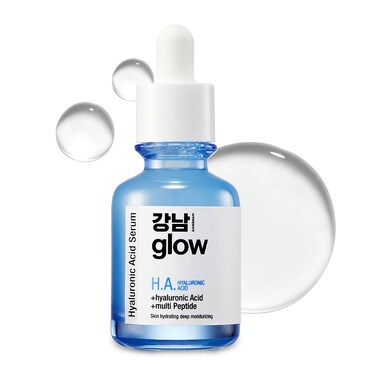 GANGNAM glow Hyaluronic Acid Serum  Korean Skin Care I Hydrating Serum for Face with Hyaluronic Acid  Vitamin B5  Vegan Collagen I Face Moisturizer for Plumping and Fine Lines 101 fl oz