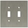 Franklin Brass 64928 Concave Double Toggle Switch Wall Plate  Switch Plate  Cover Satin Nickel