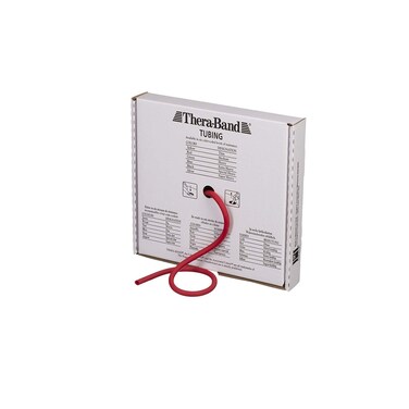 THERABAND Resistance Tubes Professional Latex Elastic Tubing For Upper  Lower Body Core Exercise Physical Therapy Lower Pilates AtHome Workouts  Rehab 25 Foot Red Medium Beginner Level 3