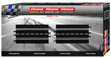 Carrera 20601 2Pack of 1358in Straights add on Expansion Accessory Pack Set Compatible with Evolution Digital 132 and Digital 124 Slot car Tracks