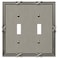 Amerelle Ribbon and Reed Double Toggle Cast Metal Wallplate in Antique Nickel