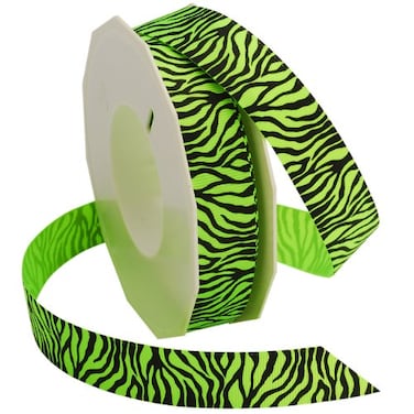 Morex Ribbon Neon Zebra Grosgrain Ribbon 78Inch by 20Yard Key Lime 3382220544