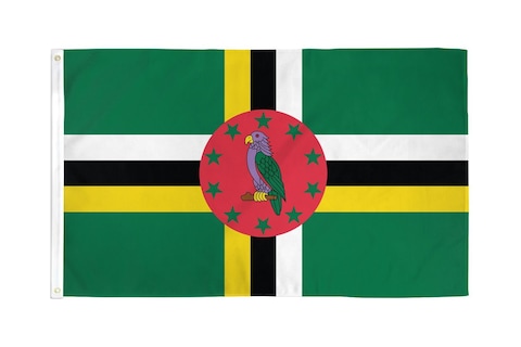 AZ FLAG  Dominica Flag  3x5 Ft  100D Polyester Dominican Banner with Two Metal Grommets  Fade Resistant  Vivid Colors  3 x 5 Feet  150x90 Cm