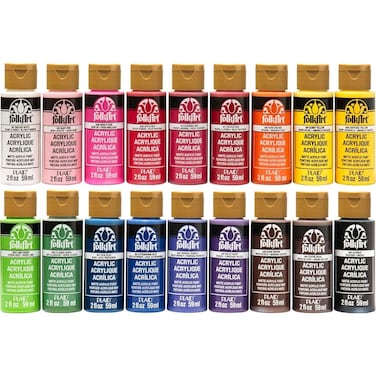 FolkArt Acrylic Paint Set 2Ounce PROMOFAI Colors I 18 Colors