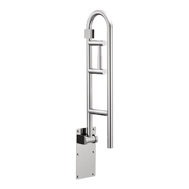 Moen Stainless Safety 30Inch FlipUp Bathroom Grab Bar with Integrated Toilet Paper Holder Wall Mounted Support for Handicapped or Elderly R8962FD