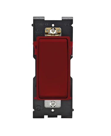 Leviton RE151RE Renu Switch for Single Pole Applications 15A120277VAC Red Delicious