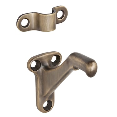 Ives by Schlage 059A5 Schlage Sp Handrail Bracket 214 in L X 138 in W Aluminum Antique Brass