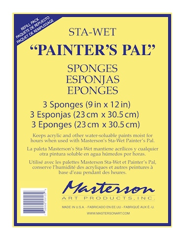 Masterson StaWet Painters Pal Palette Sponge Refill 3 Pack