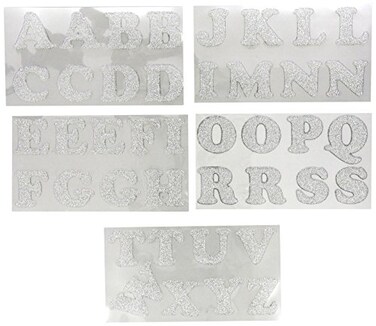 Dritz 15271 Ironon Letters Soft Flex Cooper 114Inch Metallic Silver 5Sheets