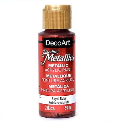DecoArt Dazzling Metallics 2Ounce Royal Ruby Acrylic Paint Red