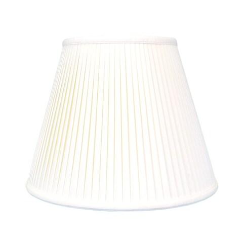 Royal Designs Deep Empire Side Pleat Basic Lamp Shade White 9 x 16 x 1225 BS72816WH