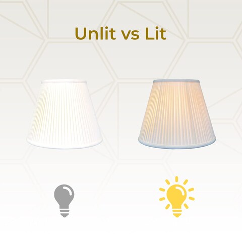 Royal Designs Deep Empire Side Pleat Basic Lamp Shade White 9 x 16 x 1225 BS72816WH