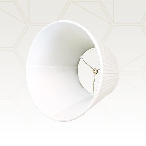 Royal Designs Deep Empire Side Pleat Basic Lamp Shade White 9 x 16 x 1225 BS72816WH