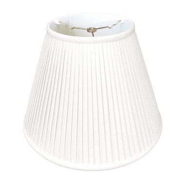 Royal Designs Deep Empire Side Pleat Basic Lamp Shade White 9 x 16 x 1225 BS72816WH