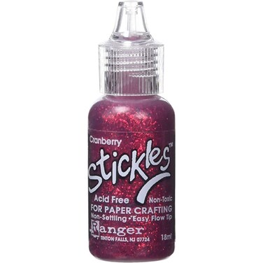 Cranberry Stickles Glitter Glue 5oz