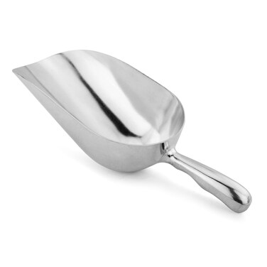 New Star Foodservice 34561 OnePiece Cast Aluminum Round Bottom Bar Ice Flour Utility Scoop 38Ounce Silver Hand Wash Only