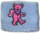 Licenses Products Grateful Dead Green Dancing Pink Bear on Baby Blue Wrist Band