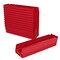 AkroMils 30128 Plastic Containers for Organizing and Storage Bins for Closet Kitchen Cabinet or Pantry Organization 18Inch x 4Inch x 4Inch Red 12Pack