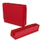 AkroMils 30128 Plastic Containers for Organizing and Storage Bins for Closet Kitchen Cabinet or Pantry Organization 18Inch x 4Inch x 4Inch Red 12Pack