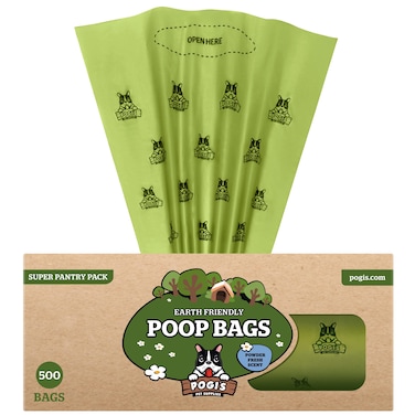 Pogis Dog Poop Bags  500 Doggie Poop Bags for Yards  LeakProof Dog Waste Bags  Ultra Thick Extra Large Scented Poop Bags for Dogs  Cats Single Large Roll