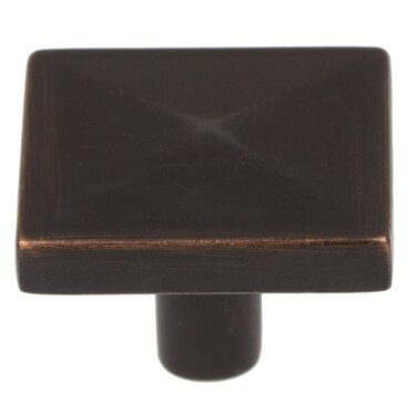 GlideRite Hardware 125 inch 5207ORB50 Square Knobs 50 Pack 125 Oil Rubbed Bronze Finish