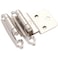 DecoBasics 38 Inset Cabinet Hinges Brushed Nickel 1 Pair 2 Pcs Offset Self Closing Cabinet Hinges for Kitchen Cabinets Satin Nickel wSilicon Bumpers  Upgraded Screws