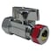 LASCO 069283 Straight Stop Quarter Turn Ball Valves 58Inch Compression Inlet X 12Inch Compression Outlet Chrome