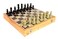 StonKraft Handcarved Chess Board with Wooden Base  Stone Inlaid Work  Chess Game Board Set