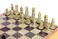 StonKraft Handcarved Chess Board with Wooden Base  Stone Inlaid Work  Chess Game Board Set