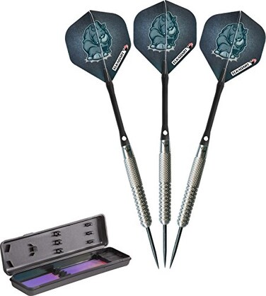 Elkadart Rhino 80 Tungsten Steel Tip Darts with StorageTravel Case 26 Grams