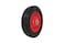Shepherd Hardware 9636 8Inch SemiPneumatic Rubber Tire Steel Hub with Ball Bearings Ribbed Tread 12Inch Bore Centered Axle