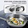 Duxtop WholeClad TriPly Stainless Steel Saute Pan with Lid 3 Quart Kitchen Induction Cookware